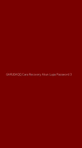 Tampilan Antarmuka Aplikasi Garudaqq Cara Recovery Akun Lupa Password - 3