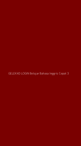 Tampilan Antarmuka Aplikasi Gelek4d Login Belajar Bahasa Inggris Cepat - 3