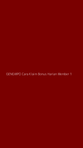 Tampilan Antarmuka Aplikasi Gengmpo Cara Klaim Bonus Harian Member - 1