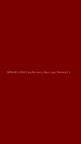 Tampilan Antarmuka Aplikasi Gerai4d Login Cara Recovery Akun Lupa Password - 3