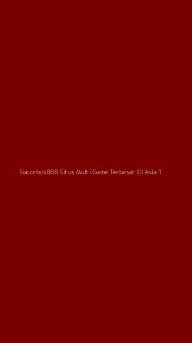 Tampilan Antarmuka Aplikasi Gacorbos888 Situs Multi Game Terbesar Di Asia - 1