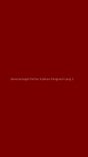 Tampilan Antarmuka Aplikasi Generasitogel Daftar Aplikasi Penghasil Uang - 3