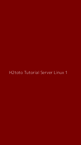 Tampilan Antarmuka Aplikasi H2toto Tutorial Server Linux - 1