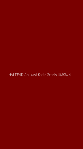 Tampilan Antarmuka Aplikasi Halte4d Aplikasi Kasir Gratis Umkm - 4