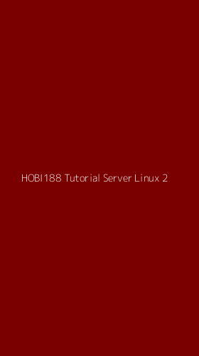 Tampilan Antarmuka Aplikasi Hobi188 Tutorial Server Linux - 2