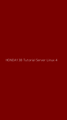 Tampilan Antarmuka Aplikasi Honda138 Tutorial Server Linux - 4