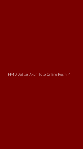 Tampilan Antarmuka Aplikasi Hp4d Daftar Akun Toto Online Resmi - 4