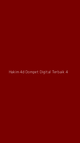 Tampilan Antarmuka Aplikasi Hakim 4d Dompet Digital Terbaik - 4