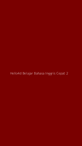 Tampilan Antarmuka Aplikasi Hello4d Belajar Bahasa Inggris Cepat - 2