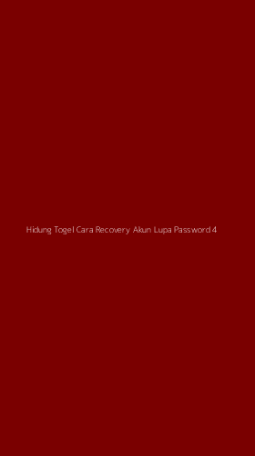 Tampilan Antarmuka Aplikasi Hidung Togel Cara Recovery Akun Lupa Password - 4