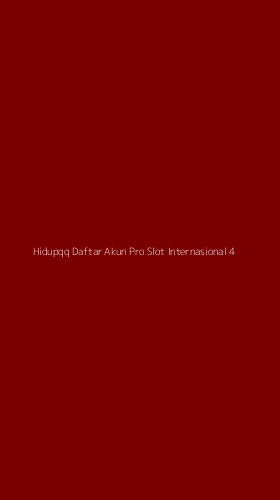 Tampilan Antarmuka Aplikasi Hidupqq Daftar Akun Pro Slot Internasional - 4