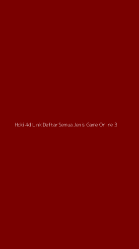 Tampilan Antarmuka Aplikasi Hoki 4d Link Daftar Semua Jenis Game Online - 3
