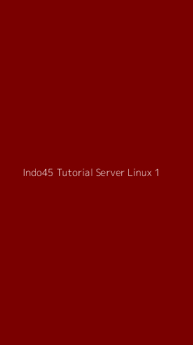 Tampilan Antarmuka Aplikasi Indo45 Tutorial Server Linux - 1