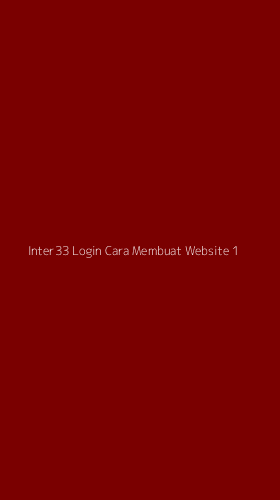 Tampilan Antarmuka Aplikasi Inter33 Login Cara Membuat Website - 1