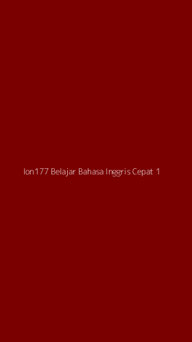 Tampilan Antarmuka Aplikasi Ion177 Belajar Bahasa Inggris Cepat - 1