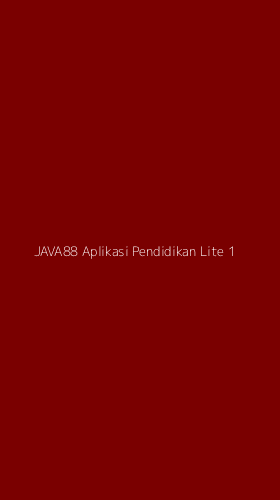 Tampilan Antarmuka Aplikasi Java88 Aplikasi Pendidikan Lite - 1