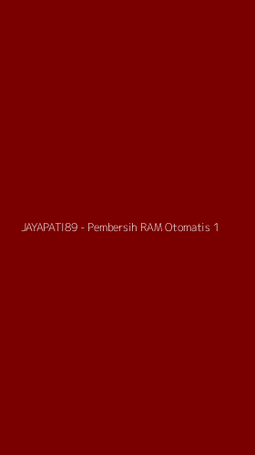 Tampilan Antarmuka Aplikasi JAYAPATI89 - Pembersih RAM Otomatis - 1