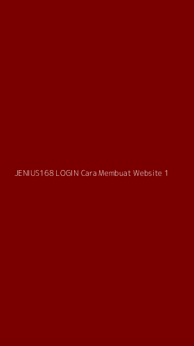 Tampilan Antarmuka Aplikasi Jenius168 Login Cara Membuat Website - 1