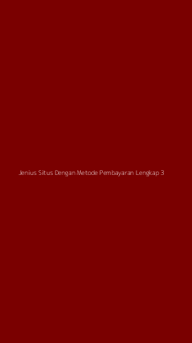 Tampilan Antarmuka Aplikasi Jenius Situs Dengan Metode Pembayaran Lengkap - 3