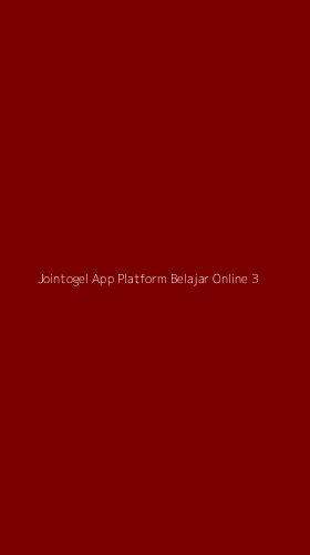 Tampilan Antarmuka Aplikasi Jointogel App Platform Belajar Online - 3