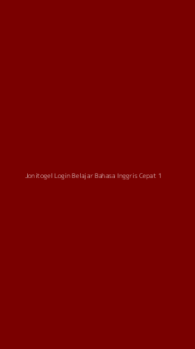 Tampilan Antarmuka Aplikasi Jonitogel Login Belajar Bahasa Inggris Cepat - 1