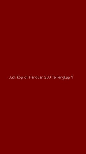 Tampilan Antarmuka Aplikasi Judi Koprok Panduan Seo Terlengkap - 1