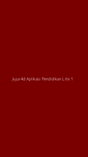 Tampilan Antarmuka Aplikasi Jujur4d Aplikasi Pendidikan Lite - 1