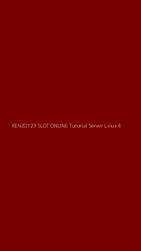 Tampilan Antarmuka Aplikasi Kenzo123 Slot Online Tutorial Server Linux - 4
