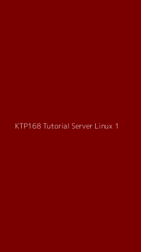 Tampilan Antarmuka Aplikasi Ktp168 Tutorial Server Linux - 1