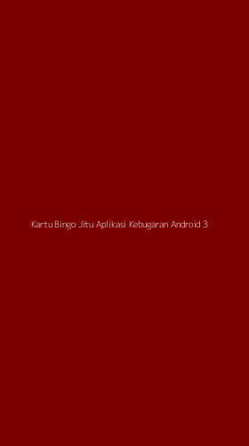 Tampilan Antarmuka Aplikasi Kartu Bingo Jitu Aplikasi Kebugaran Android - 3