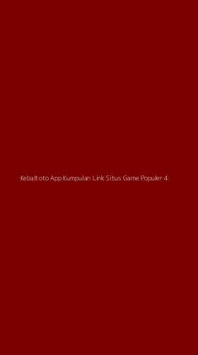 Tampilan Antarmuka Aplikasi Kebaltoto App Kumpulan Link Situs Game Populer - 4