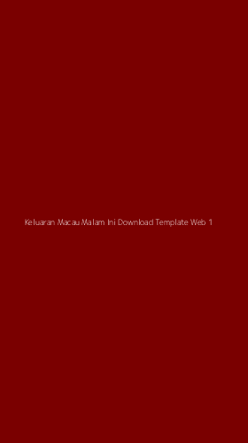 Tampilan Antarmuka Aplikasi Keluaran Macau Malam Ini Download Template Web - 1