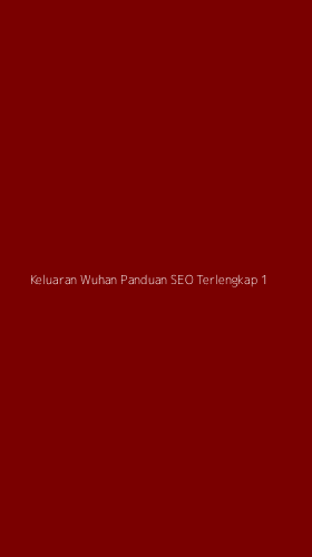 Tampilan Antarmuka Aplikasi Keluaran Wuhan Panduan Seo Terlengkap - 1