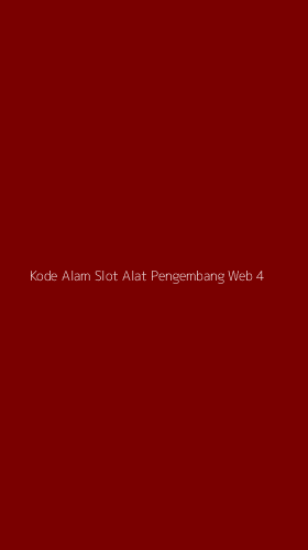 Tampilan Antarmuka Aplikasi Kode Alam Slot Alat Pengembang Web - 4