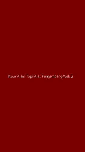 Tampilan Antarmuka Aplikasi Kode Alam Topi Alat Pengembang Web - 2