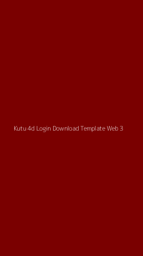 Tampilan Antarmuka Aplikasi Kutu 4d Login Download Template Web - 3