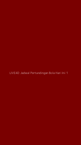 Tampilan Antarmuka Aplikasi Live4d Jadwal Pertandingan Bola Hari Ini - 1