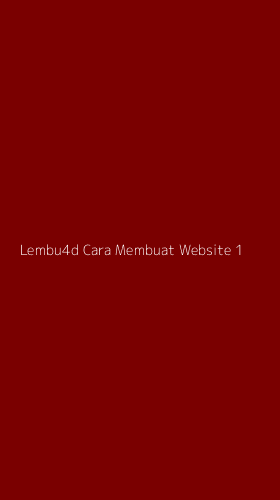 Tampilan Antarmuka Aplikasi Lembu4d Cara Membuat Website - 1