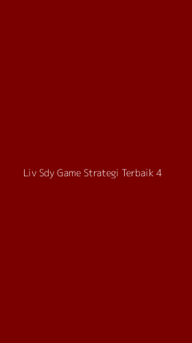 Tampilan Antarmuka Aplikasi Liv Sdy Game Strategi Terbaik - 4