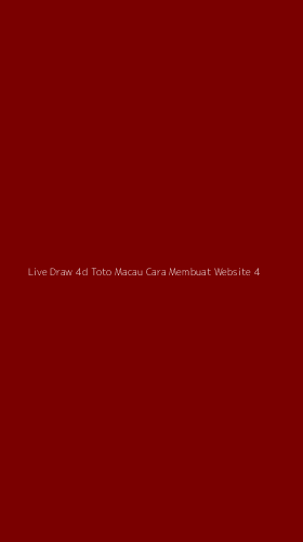 Tampilan Antarmuka Aplikasi Live Draw 4d Toto Macau Cara Membuat Website - 4