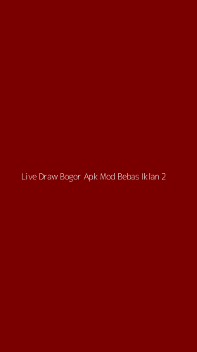 Tampilan Antarmuka Aplikasi Live Draw Bogor Apk Mod Bebas Iklan - 2