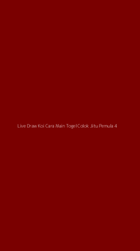 Tampilan Antarmuka Aplikasi Live Draw Koi Cara Main Togel Colok Jitu Pemula - 4