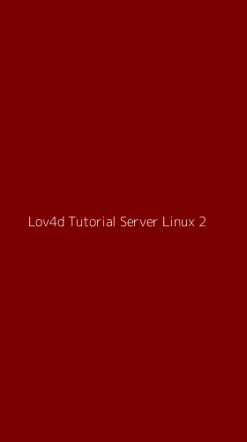 Tampilan Antarmuka Aplikasi Lov4d Tutorial Server Linux - 2