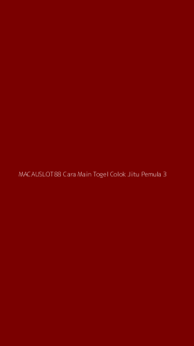 Tampilan Antarmuka Aplikasi Macauslot88 Cara Main Togel Colok Jitu Pemula - 3