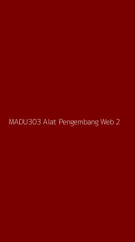 Tampilan Antarmuka Aplikasi Madu303 Alat Pengembang Web - 2