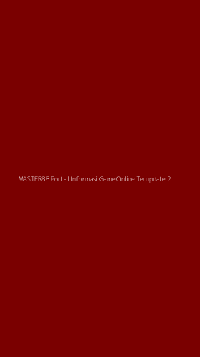 Tampilan Antarmuka Aplikasi Master88 Portal Informasi Game Online Terupdate - 2