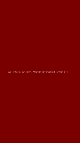 Tampilan Antarmuka Aplikasi Mejampo Aplikasi Mobile Responsif Terbaik - 1