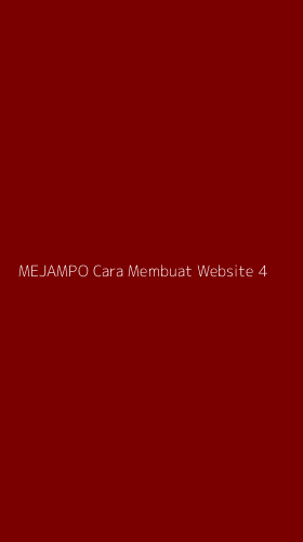 Tampilan Antarmuka Aplikasi Mejampo Cara Membuat Website - 4