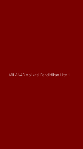 Tampilan Antarmuka Aplikasi Milan4d Aplikasi Pendidikan Lite - 1