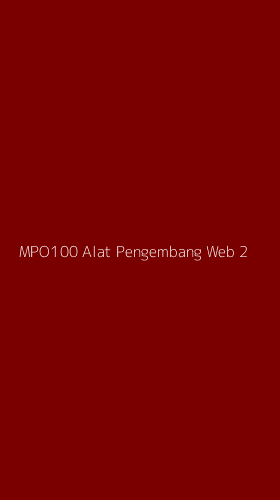 Tampilan Antarmuka Aplikasi Mpo100 Alat Pengembang Web - 2